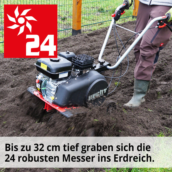 HECHT Benzin Bodenfräse Gartenhacke Gartenfräse 790 BS