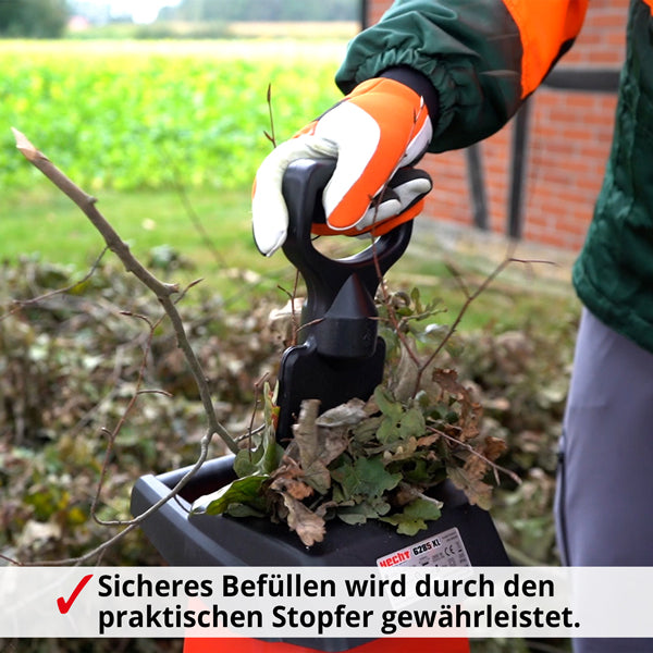 HECHT Elektro Gartenhäcksler 60 Liter Fangbehälter
