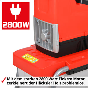 HECHT Elektro Gartenhäcksler 60 Liter Fangbehälter