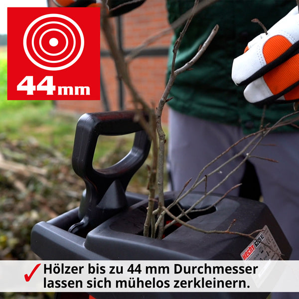 HECHT Elektro Gartenhäcksler 60 Liter Fangbehälter