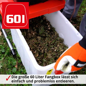 HECHT Elektro Gartenhäcksler 60 Liter Fangbehälter