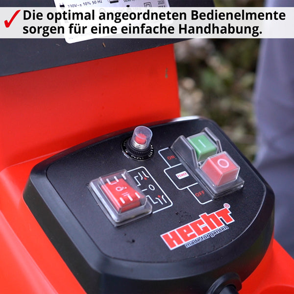 HECHT Elektro Gartenhäcksler 60 Liter Fangbehälter