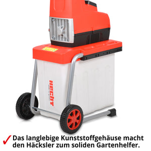 HECHT Elektro Gartenhäcksler 60 Liter Fangbehälter