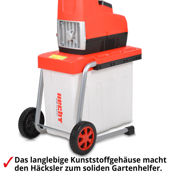HECHT Elektro Gartenhäcksler 60 Liter Fangbehälter