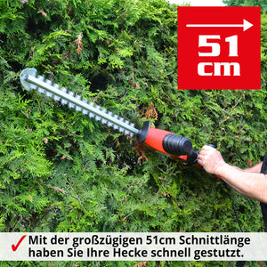 HECHT Elektro Teleskop Heckenschere 675 750Watt für kraftvolles Schneiden