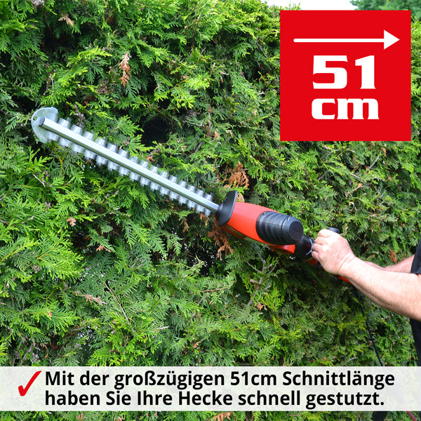 HECHT Elektro Teleskop Heckenschere 675 750Watt für kraftvolles Schneiden