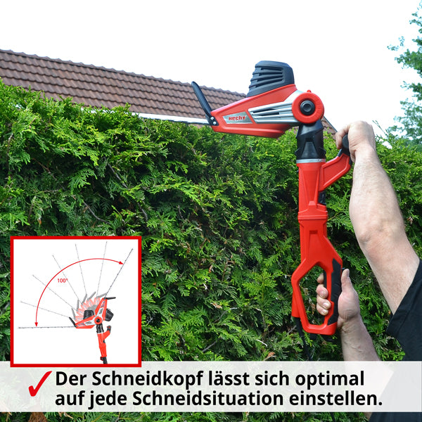 HECHT Elektro Teleskop Heckenschere 675 750Watt für kraftvolles Schneiden