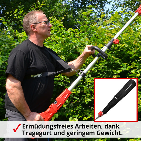 HECHT Elektro Teleskop Heckenschere 675 750Watt für kraftvolles Schneiden