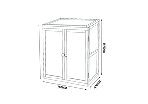 HECHT Frühbeet Pflanzschrank Frühling 76x47x110cm