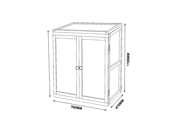 HECHT Frühbeet Pflanzschrank Frühling 76x47x110cm