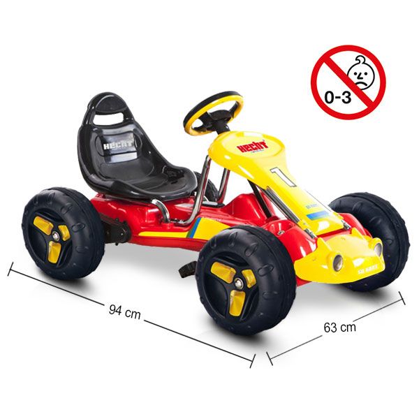 HECHT Go-Kart GoKart mit Pedalantrieb und Bremse