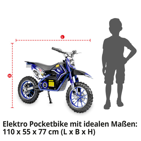Moto elettrica per bambini Hecht Dirt Bike Pocket Bike Blu 54502