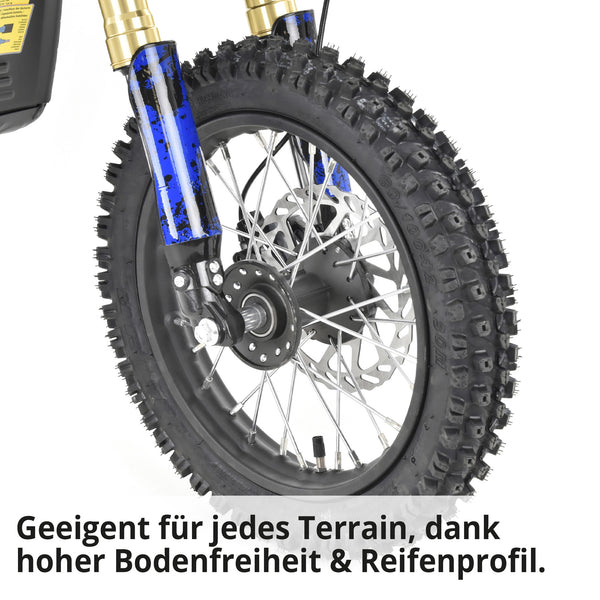 Hecht Kinder Elektro-Motorrad Dirtbike Pocketbike Blau 59100