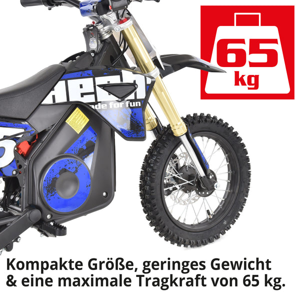 Hecht Kinder Elektro-Motorrad Dirtbike Pocketbike Blau 59100
