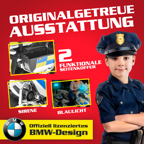 Moto elettrica per bambini Hecht BMW R1200RT Police