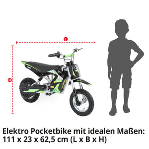Moto elettrica per bambini Hecht Dirt Bike Pocket Bike Verde 54300