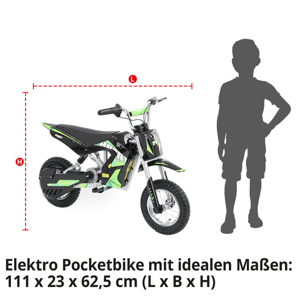 Moto elettrica per bambini Hecht Dirt Bike Pocket Bike Verde 54300