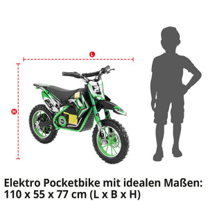 Moto elettrica per bambini Hecht Dirt Bike Pocket Bike Verde 54501