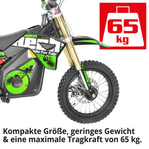 Hecht Kinder Elektro-Motorrad Dirtbike Pocketbike Grün 59100