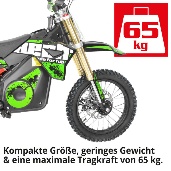 Hecht Kinder Elektro-Motorrad Dirtbike Pocketbike Grün 59100