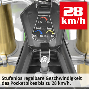 Hecht Kinder Elektro-Motorrad Dirtbike Pocketbike Grün 59100