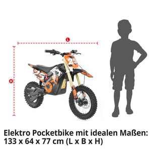 Hecht Kids Moto elettrica Dirt Bike Pocket Bike Arancione 59100