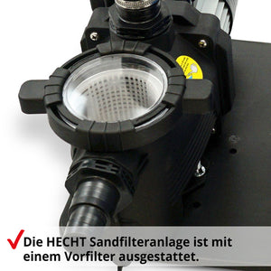HECHT Sandfilteranlage 302113 7.000 Liter Wasser pro Stunde