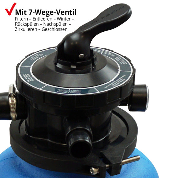 HECHT Sandfilteranlage 302113 7.000 Liter Wasser pro Stunde