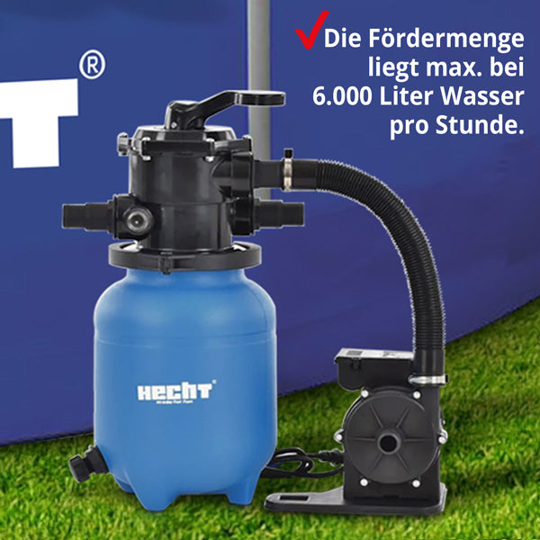 HECHT Sandfilteranlage 302200 6.000 Liter Wasser pro Stunde