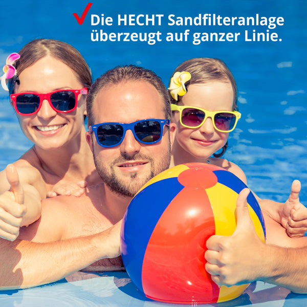 HECHT Sandfilteranlage 302200 6.000 Liter Wasser pro Stunde