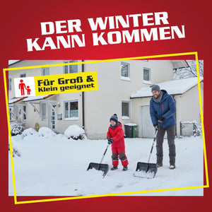 Hecht Teleskop Schneeschaufel 122–155cm – ausziehbar, ergonomische Arbeitshöhe