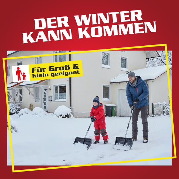 Hecht Teleskop Schneeschaufel 122–155cm – ausziehbar, ergonomische Arbeitshöhe