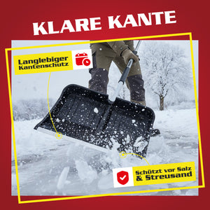 Hecht Teleskop Schneeschaufel 122–155cm – ausziehbar, ergonomische Arbeitshöhe