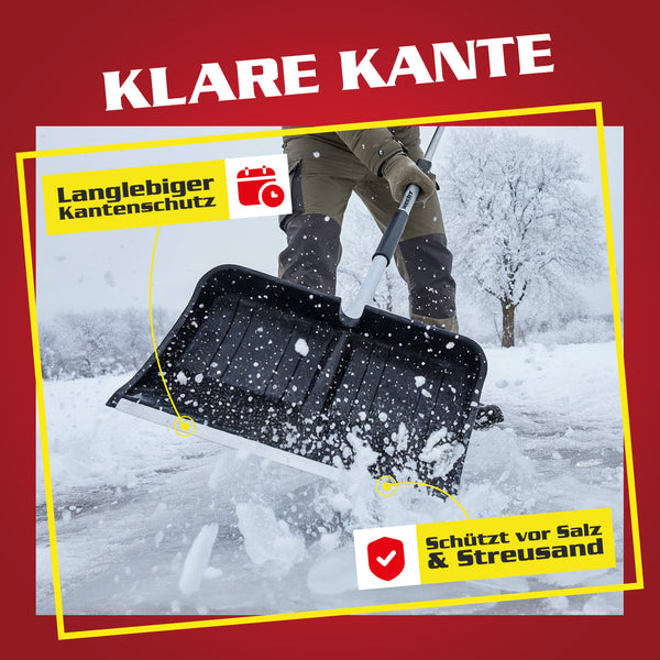 Hecht Teleskop Schneeschaufel 122–155cm – ausziehbar, ergonomische Arbeitshöhe