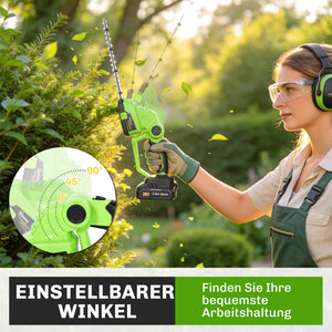 Heckenschere Strauchschere Akku elektrisch 2-in-1 20cm