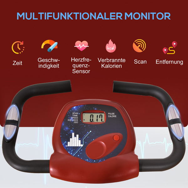Heimtrainer mit Magnetwiderstand 8 Stufen und LCD-Display