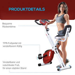 Heimtrainer mit Magnetwiderstand 8 Stufen und LCD-Display