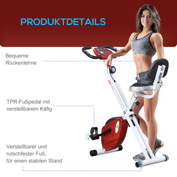 Heimtrainer mit Magnetwiderstand 8 Stufen und LCD-Display