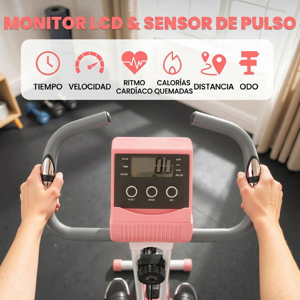 Heimtrainer klappbar mit Magnetwiderstand und LCD-Display