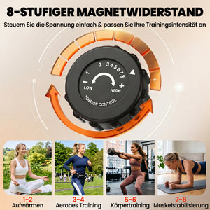 Heimtrainer klappbar mit Magnetwiderstand und LCD-Display