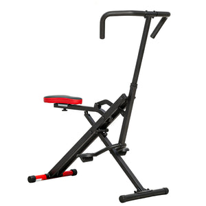Heimtrainer Fitnessgerät klappbar verstellbar mit Pedalen rot