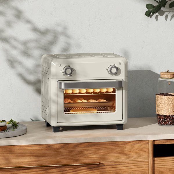 Heissluftfritteuse mit Grill Backen Frittieren Timer 10L 1000W