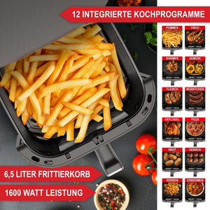 Heissluftfritteuse Airfryer 6.5L 1600W