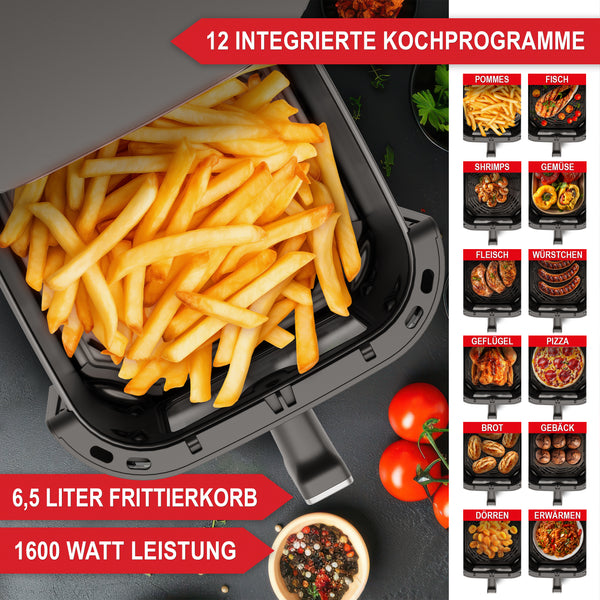 Heissluftfritteuse Airfryer 6.5L 1600W