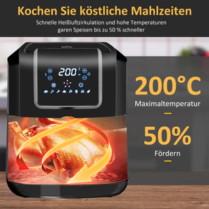 Heissluftfritteuse Airfryer 6,5L 1700W mit LED-Display