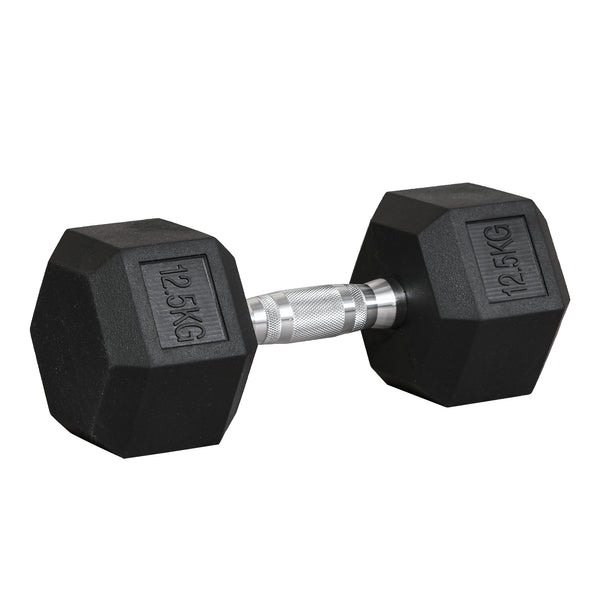 Hexagon Kurzhantel 125 kg Gusseisen & Gummi Schwarz