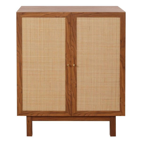 Highboard Kommode Sideboard Kubu Rattan 98x79x42cm Walnuss-Optik