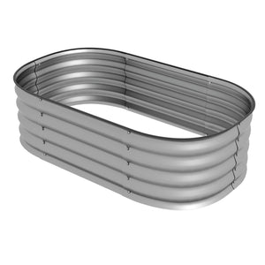 Hochbeet aus Metall mit offenem Boden 105x62x30cm Silber
