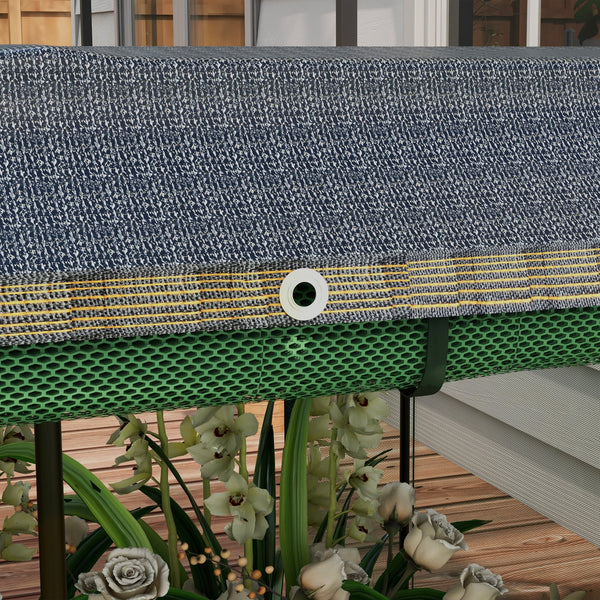 Hochbeet aus Stahl mit Vogelschutznetz 230x110x110cm Dunkelgrau