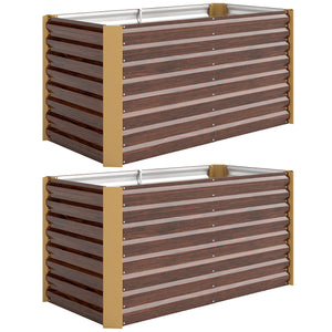 Hochbeet Set extra tief 120x60x60cm Metall braun